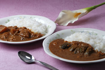 水なすカレー、大根カレー